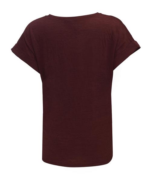 Rückansicht von Gipfelglück Anna Funktionsshirt Damen Dk Wine Red Melange