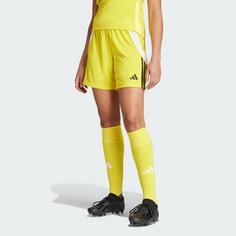Rückansicht von adidas Tiro 24 Shorts Fußballshorts Damen Team Yellow / Black