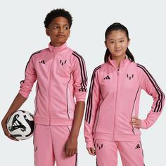 Rückansicht von adidas Messi Kids Trainingsjacke Funktionsjacke Kinder Easy Pink / Light Pink