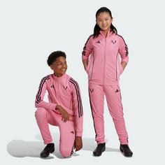 Rückansicht von adidas Messi Kids Trainingshose Trainingshose Kinder Easy Pink / Light Pink