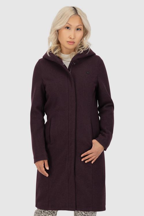 Rückansicht von ALIFE AND KICKIN VenedaAK J Winterjacke Damen aubergine melange