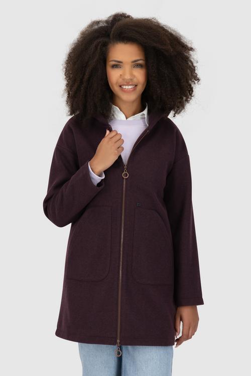 Rückansicht von ALIFE AND KICKIN LilithAK J Winterjacke Damen aubergine melange