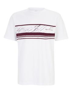 JOY sportswear SASHA T-Shirt Herren white / redwood print