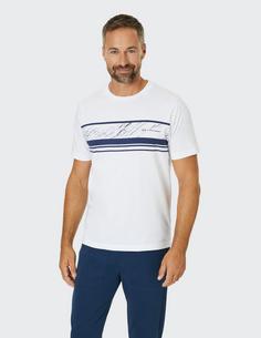 Rückansicht von JOY sportswear SASHA T-Shirt Herren white / marine print