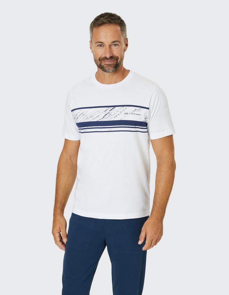 JOY sportswear JOY sportswear SASHA T-Shirt Herren - white / marine print - 0 | SportScheck