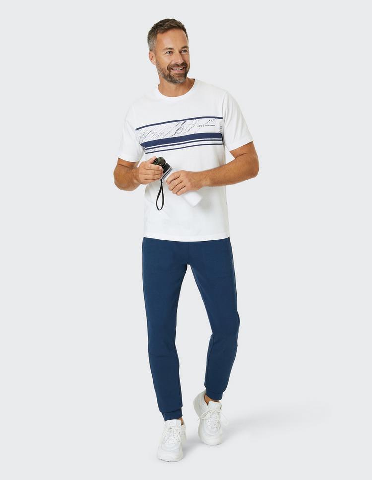 JOY sportswear JOY sportswear SASHA T-Shirt Herren - white / marine print - 0 | SportScheck