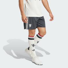 Rückansicht von adidas Manchester United 24/25 Ausweichshorts Fußballshorts Herren Carbon