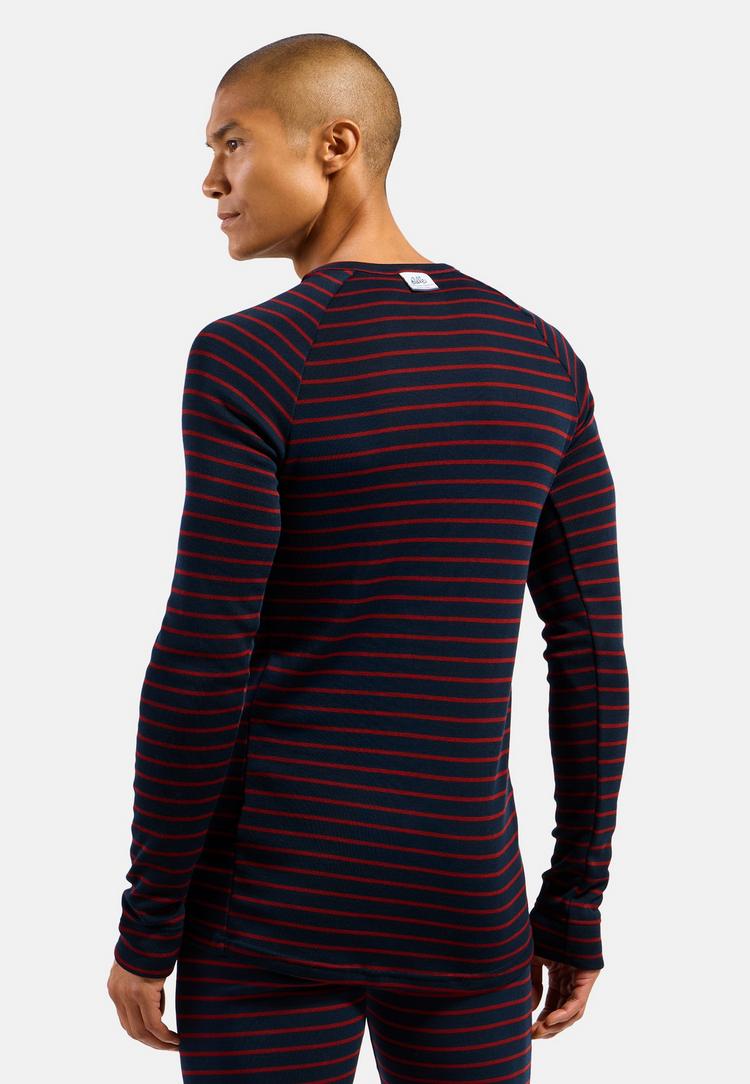 Odlo Odlo ACTIVE WARM ORIGINALS ECO STRIPES Funktionsshirt Herren - dark sapphire - sundried tomato(21014) - 1 | SportScheck