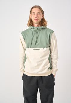 Rückansicht von Cleptomanicx Hooded Block Hoodie Herren Laurel Wreath