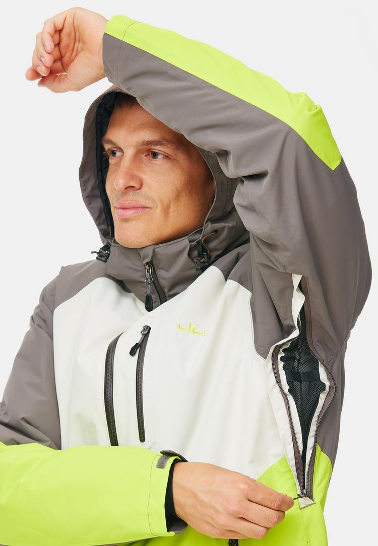 Jeff Green Jeff Green Nohr Skijacke Herren - Dark Gull/Silver Birch/Lime Punch - 7 | SportScheck