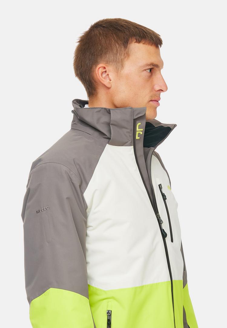 Jeff Green Jeff Green Nohr Skijacke Herren - Dark Gull/Silver Birch/Lime Punch - 8 | SportScheck