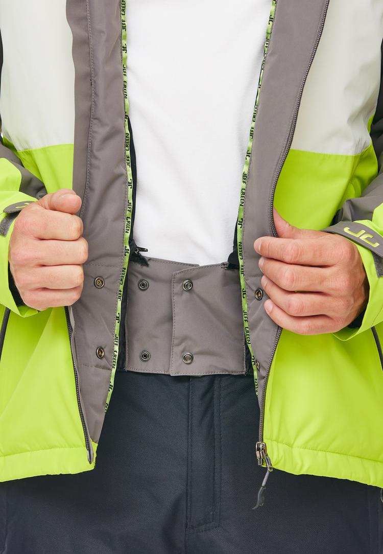Jeff Green Jeff Green Nohr Skijacke Herren - Dark Gull/Silver Birch/Lime Punch - 10 | SportScheck