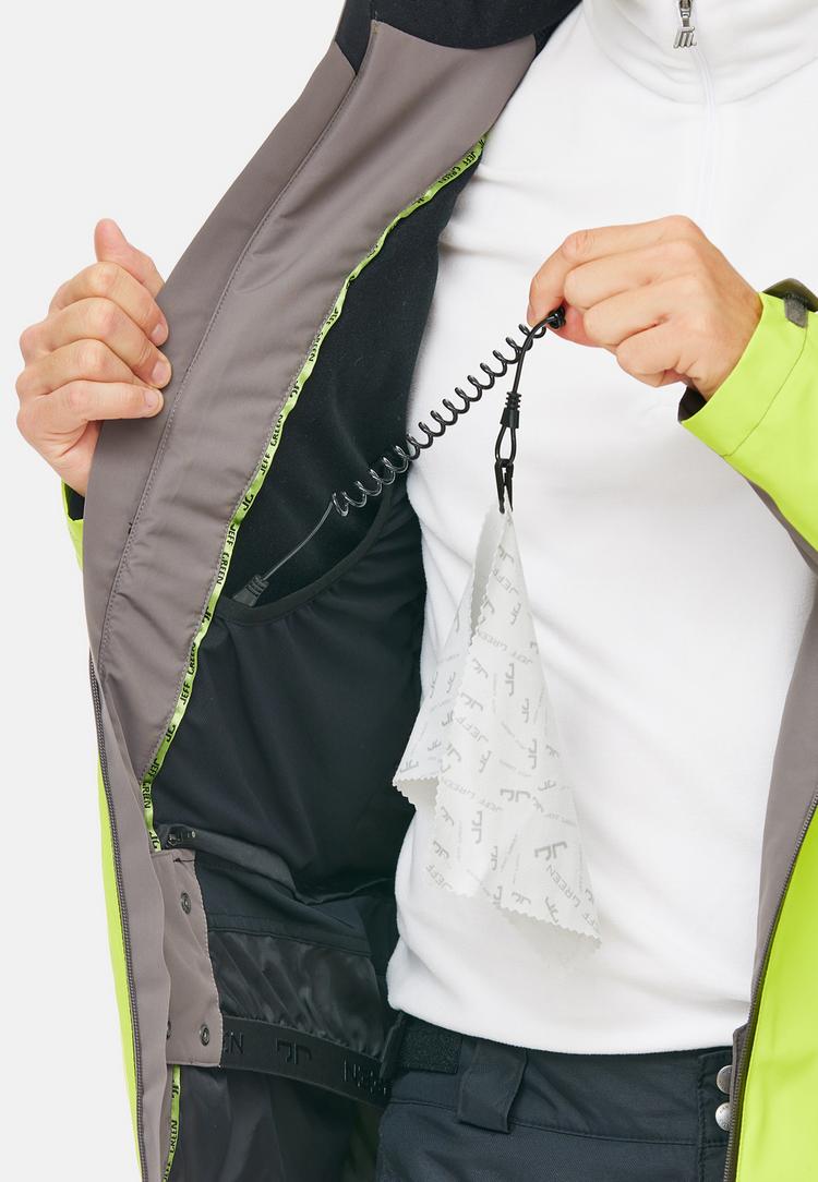 Jeff Green Jeff Green Nohr Skijacke Herren - Dark Gull/Silver Birch/Lime Punch - 11 | SportScheck