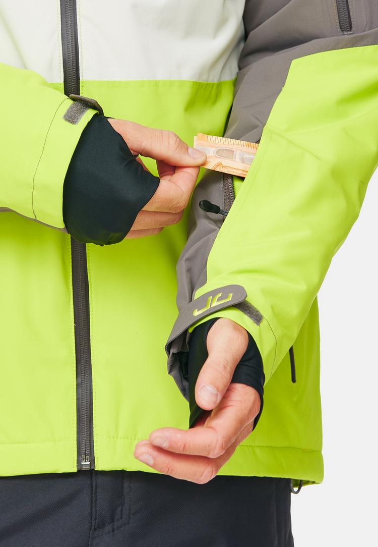 Jeff Green Jeff Green Nohr Skijacke Herren - Dark Gull/Silver Birch/Lime Punch - 14 | SportScheck