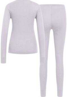 Rückansicht von Odlo ACTIVE WARM ECO UNI HERITAGE Wäscheset Damen misty lilac(21091)