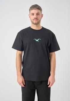 Rückansicht von Cleptomanicx Boxy Tee Printshirt Herren Black