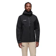 Rückansicht von Mammut Alto Guide Hooded Hardshelljacke Herren black