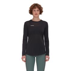 Rückansicht von Mammut Merino Tree Wool FL Longsleeve Langarmshirt Damen black