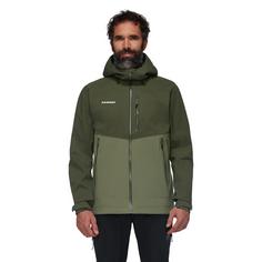 Rückansicht von Mammut Alto Guide Hooded Hardshelljacke Herren marsh-dark marsh