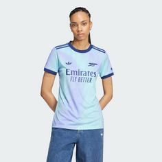 Rückansicht von adidas FC Arsenal 24/25 Ausweichtrikot Fußballtrikot Damen Clear Aqua / Light Flash Purple