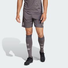 Rückansicht von adidas Real Madrid 24/25 Ausweichshorts Fußballshorts Herren Charcoal