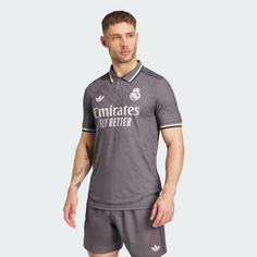 Rückansicht von adidas Real Madrid 24/25 Ausweichtrikot Fußballtrikot Herren Charcoal