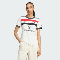 Rückansicht von adidas Manchester United 24/25 Ausweichtrikot Fußballtrikot Damen Off White