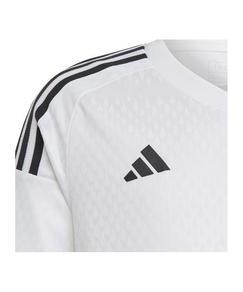 Rückansicht von adidas Tiro 23 Competition Trikot Kids Fußballtrikot Kinder weissschwarz