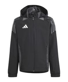 adidas Tiro 24 Competition Allwetterjacke Kids Regenjacke Kinder schwarzgrau