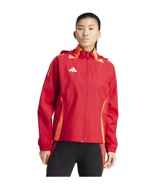 Rückansicht von adidas Tiro 24 Competition Allwetterjacke Damen Regenjacke Damen rot