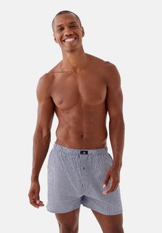 Rückansicht von DANISH ENDURANCE American Boxers Boxershorts Herren blue/stripes mix