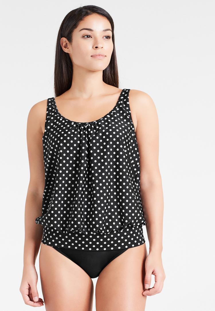 Lascana Lascana Oversize-Tankini Bikini Set Damen - schwarz-wei&szlig; - 1 | SportScheck