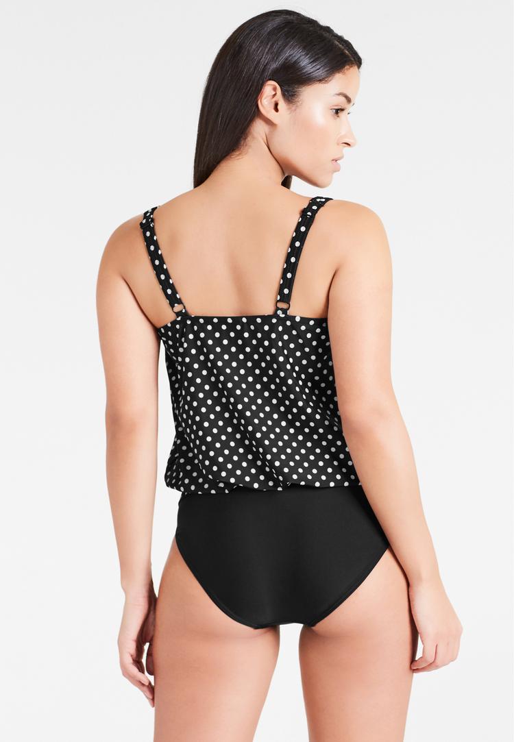 Lascana Lascana Oversize-Tankini Bikini Set Damen - schwarz-wei&szlig; - 2 | SportScheck