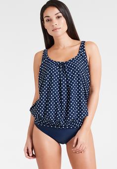 Rückansicht von Lascana Oversize-Tankini Bikini Set Damen marine-weiß