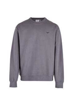 Cleptomanicx Ligull Boxy Sweatshirt Herren Lava Smoke