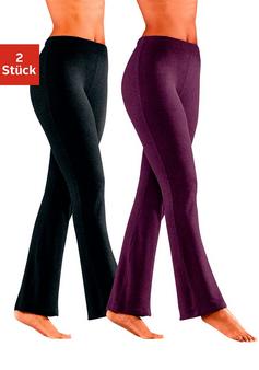 Rückansicht von Vivance active Jazzpants Jazzpants Damen beere schwarz