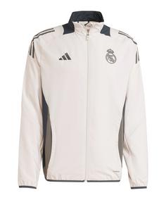 adidas Real Madrid Prematch Jacke 2024/2025 Trainingsjacke rosagrau