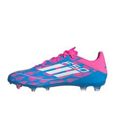 Rückansicht von adidas F50 League FG/MG Fußballschuhe blauweiss