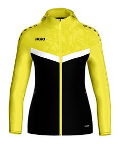 JAKO Icon Kapuzenjacke Damen Trainingsjacke Damen schwarzgelb