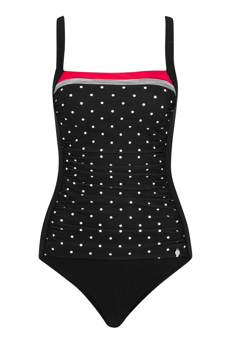 Lascana Lascana Badeanzug Badeanzug Damen - schwarz-rot - 2 | SportScheck