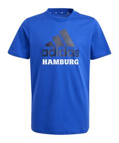 adidas Hamburger SV Big Logo T-Shirt Kids Fanshirt Kinder blau