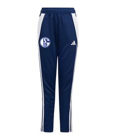 adidas FC Schalke 04 Hose Kids Dunkel Trainingshose Kinder blau