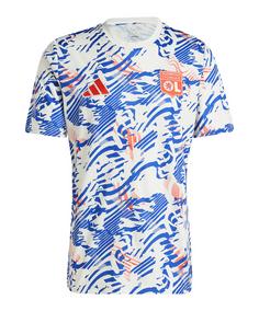 adidas Olympique Lyon Prematch Shirt 2024/2025 Fanshirt weissblau