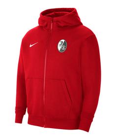 Nike SC Freiburg Fleece Kapuzenjacke Kids Trainingsjacke Kinder rot