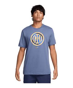 Nike Inter Mailand Crest T-Shirt Fanshirt blau