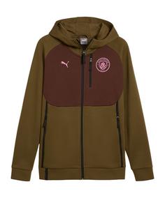 PUMA Manchester City PUMATECH Kapuzenjacke Trainingsjacke gruenbraun