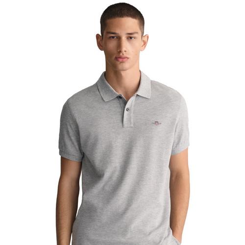 Rückansicht von GANT Poloshirt Poloshirt Herren Grau