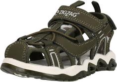 Rückansicht von ZigZag Jugoe Sandalen Kinder 3038 Olive Night