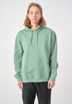 Rückansicht von Cleptomanicx Ligull Boxy Hoodie Herren Comfrey Green