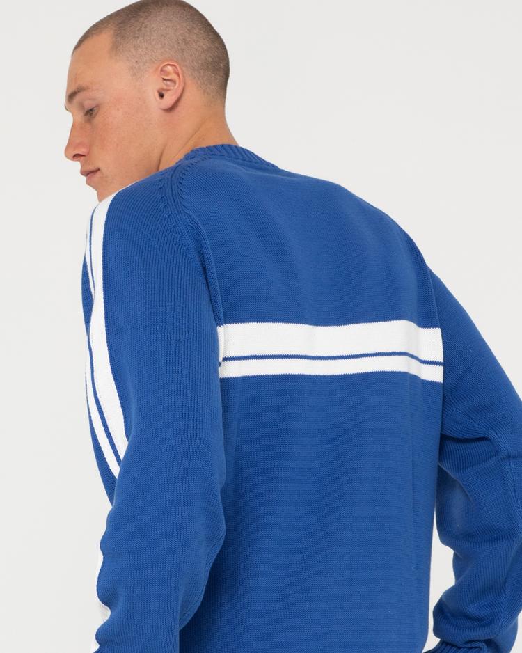RUSTY RUSTY White LINES KNIT SWEATER Strickpullover Herren - Sodalite Blue - 3 | SportScheck